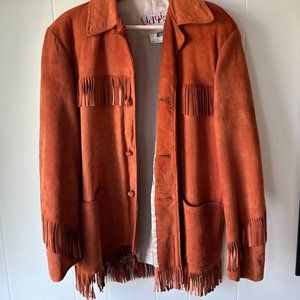 Vintage Victoria Suede Fringe Style Men's Jacket Sz 40